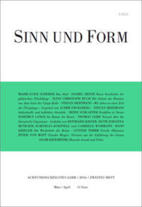  Sinn und Form 2/2016 | Buch |  Sack Fachmedien