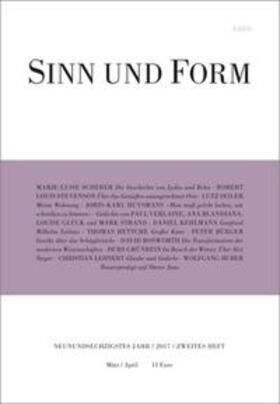  Sinn und Form 2/2017 | Buch |  Sack Fachmedien
