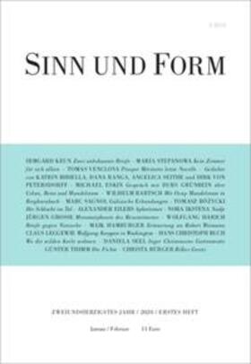 Sinn und Form 1/2020 | Buch |  Sack Fachmedien