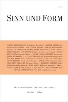  Sinn und Form 3/2020 | Buch |  Sack Fachmedien