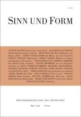  SINN UND FORM 2/2021 | Buch |  Sack Fachmedien