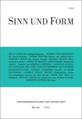  SINN UND FORM 3/2022 | Buch |  Sack Fachmedien