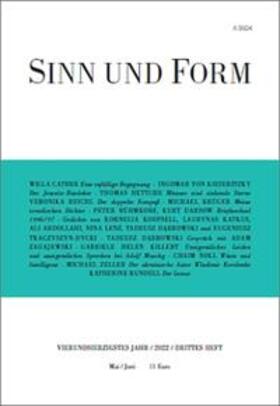 SINN UND FORM 3/2022 | Buch | 978-3-943297-65-2 | sack.de