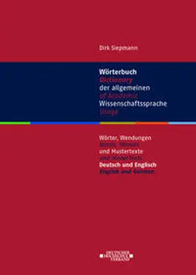 Siepmann |  Wörterbuch der allgemeinen Wissenschaftssprache | Buch |  Sack Fachmedien