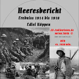 Köppen / AS-AudioWissen |  Der Heeresbericht 14-18 von Edlef Köppen | Sonstiges |  Sack Fachmedien