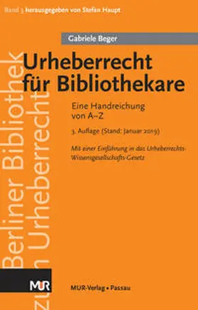 Beger |  Urheberrecht für Bibliothekare | Buch |  Sack Fachmedien