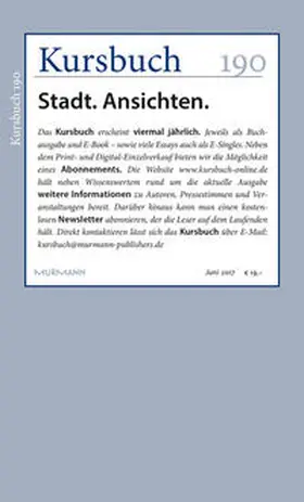 Felixberger / Nassehi |  Kursbuch 190 | Buch |  Sack Fachmedien