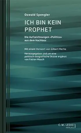 Spengler / Mauch |  Ich bin kein Prophet | Buch |  Sack Fachmedien