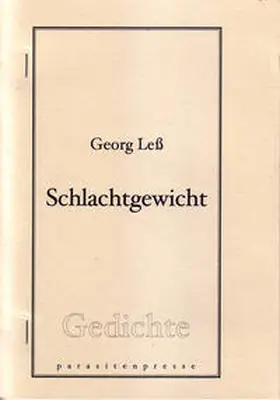 Leß |  Schlachtgewicht | Buch |  Sack Fachmedien