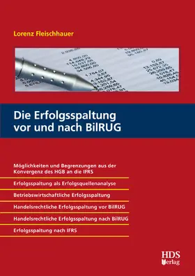 Fleischhauer |  Die Erfolgsspaltung vor und nach BilRUG | Buch |  Sack Fachmedien