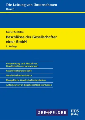 Seefelder |  Beschlüsse der Gesellschafter einer GmbH | eBook | Sack Fachmedien