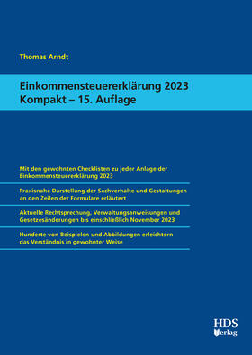 Arndt |  Einkommensteuererklärung 2023 Kompakt | Buch |  Sack Fachmedien