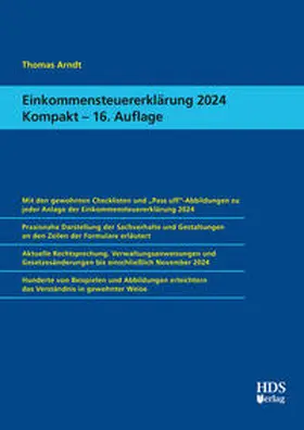 Arndt |  Einkommensteuererklärung 2024 Kompakt | Buch |  Sack Fachmedien