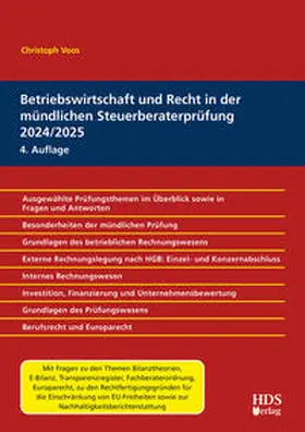 Voos |  Betriebswirtschaft und Recht in der mündlichen Steuerberaterprüfung 2024/2025 | eBook | Sack Fachmedien