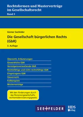 Seefelder | Die Gesellschaft bürgerlichen Rechts (GbR) | Buch | 978-3-95554-957-2 | sack.de