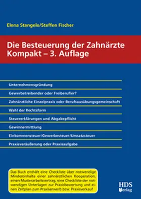 Stengele / Fischer |  Die Besteuerung der Zahnärzte Kompakt | eBook | Sack Fachmedien