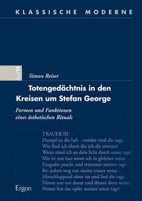 Reiser |  Totengedächtnis in den Kreisen um Stefan George | Buch |  Sack Fachmedien