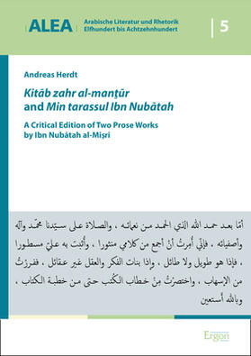 Herdt / Ibn-Nuba¯ta |  Kitab zahr al-man ur and Min tarassul Ibn Nubatah | Buch |  Sack Fachmedien