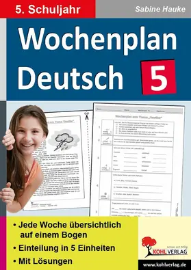 Hauke |  Wochenplan Deutsch / Klasse 5 | eBook | Sack Fachmedien