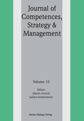 Gersch / Sundermeier |  Journal of Competences, Strategy & Management | Buch |  Sack Fachmedien