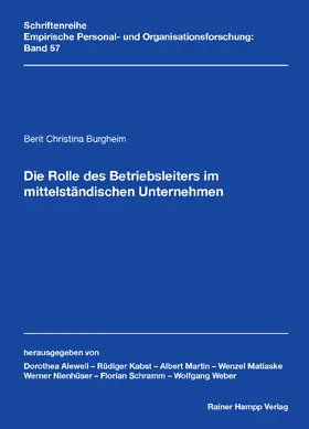 Burgheim |  Die Rolle des Betriebsleiters im mittelständischen Unternehmen | eBook | Sack Fachmedien