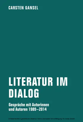 Gansel / Ächtler |  Literatur im Dialog | eBook | Sack Fachmedien