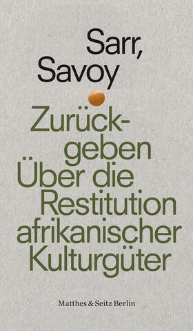 Sarr / Savoy |  Zurückgeben | eBook | Sack Fachmedien