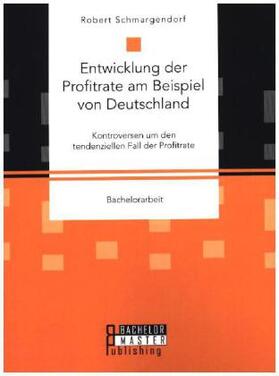 Schmargendorf |  Entwicklung der Profitrate am Beispiel von Deutschland. Kontroversen um den tendenziellen Fall der Profitrate | Buch |  Sack Fachmedien