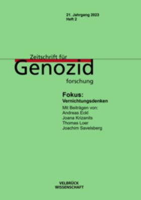 Dabag / Platt |  Zeitschrift für Genozidforschung 21. Jahrgang 2023, Heft 2 | Buch |  Sack Fachmedien