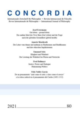 Fornet-Betancourt / Estermann / Meuthrath |  Concordia – Internationale Zeitschrift für Philosophie Heft 80 | Buch |  Sack Fachmedien