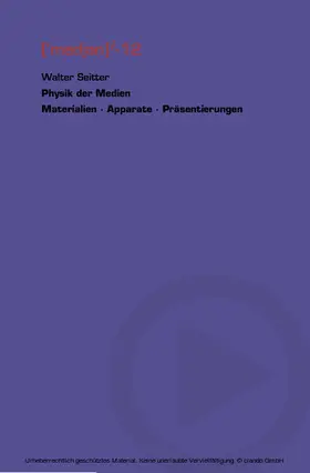 Seitter |  Physik der Medien | eBook | Sack Fachmedien