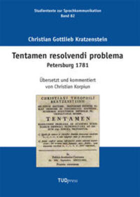 Kratzenstein |  Tentamen resolvendi problema | Buch |  Sack Fachmedien