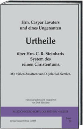 Fleischer |  Urtheile über Hrn. C. R. Steinbarts System des reinen Christentums | Buch |  Sack Fachmedien