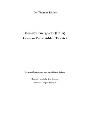 Rittler |  Umsatzsteuergesetz | eBook | Sack Fachmedien