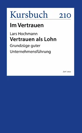 Hochmann |  Vertrauen als Lohn | eBook | Sack Fachmedien