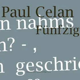 Gutenberg / Beck / Auerochs |  Paul Celan Fünfzig | Buch |  Sack Fachmedien