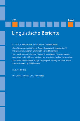 Steinbach / Meister / Grewendorf |  Linguistische Berichte Heft 278 | eBook | Sack Fachmedien