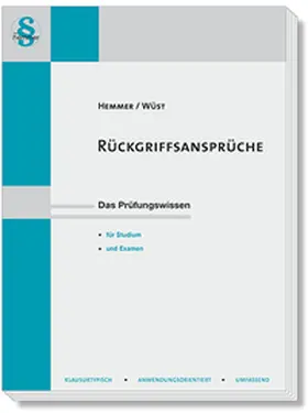 Hemmer / Sorge / Wüst |  Rückgriffsansprüche | Buch |  Sack Fachmedien