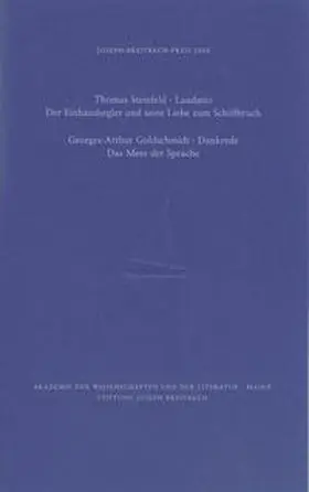 Akademie der Wissenschaften und der Literatur Mainz / Steinfeld / Goldschmidt |  Joseph-Breitbach-Preis 2005 | Buch |  Sack Fachmedien