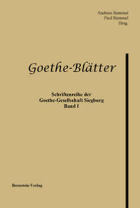 Remmel |  Goethe-Blätter | Buch |  Sack Fachmedien