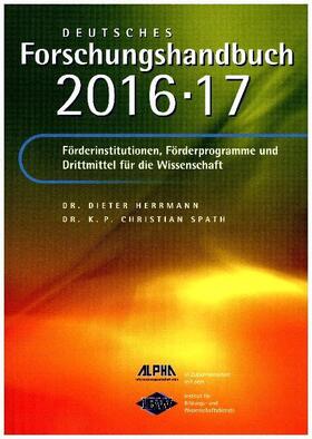 IBW / Alpha |  Deutsches Forschungshandbuch 2016/2017 | Buch |  Sack Fachmedien