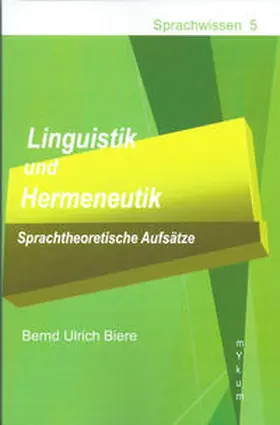 Biere |  Linguistik und Hermeneutik | Buch |  Sack Fachmedien