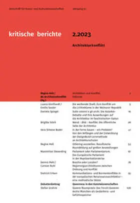 Heß |  Kritische Berichte : Zeitschrift für Kunst- und Kulturwissenschaften / Jahrgang 51, Heft 2.2023 | Buch |  Sack Fachmedien