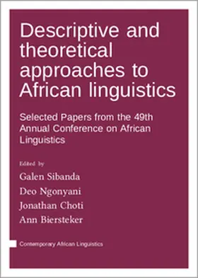 Sibanda / Ngonyani / Choti |  Descriptive and theoretical approaches to African linguistics | Buch |  Sack Fachmedien