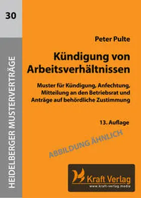 Pulte |  Kündigung von Arbeitsverhältnissen | Buch |  Sack Fachmedien