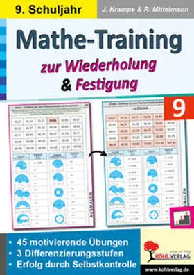 Krampe / Mittelmann |  Mathe-Training zur Wiederholung und Festigung / Klasse 9 | Buch |  Sack Fachmedien