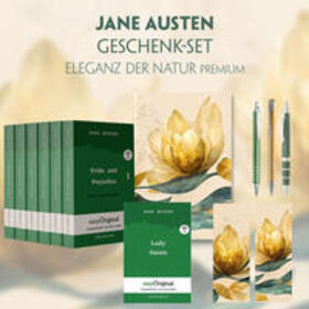 EasyOriginal Verlag / Austen |  Jane Austen Geschenkset - 7 Bücher (Softcover + Audio-Online) + Eleganz der Natur Schreibset Premium | Buch |  Sack Fachmedien