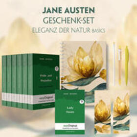 EasyOriginal Verlag / Austen |  Jane Austen Geschenkset - 7 Bücher (Hardcover + Audio-Online) + Eleganz der Natur Schreibset Basics | Buch |  Sack Fachmedien
