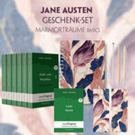 EasyOriginal Verlag / Austen |  Jane Austen Geschenkset - 7 Bücher (Hardcover + Audio-Online) + Marmorträume Schreibset Basics | Buch |  Sack Fachmedien