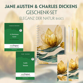 EasyOriginal Verlag / Austen / Dickens |  Jane Austen & Charles Dickens Geschenkset - 2 Bücher (Softcover+ Audio-Online) + Eleganz der Natur Schreibset Basics | Buch |  Sack Fachmedien